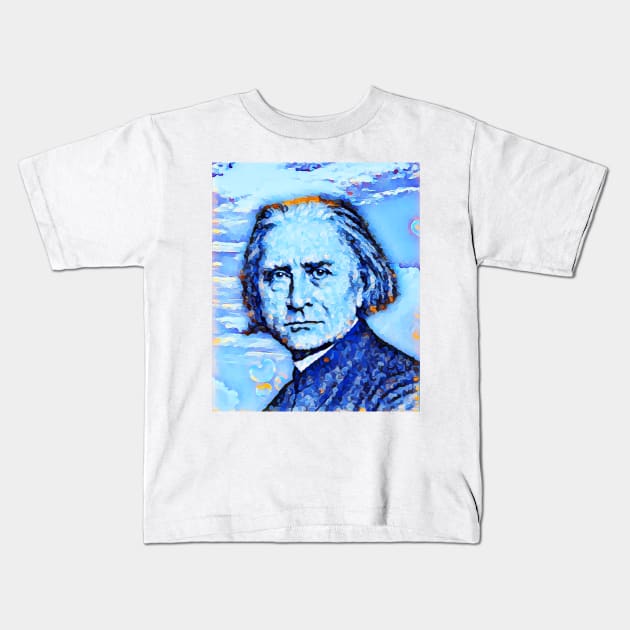 Franz Liszt Portrait | Franz Liszt Artwork | Franz Liszt Painting 14 Kids T-Shirt by JustLit